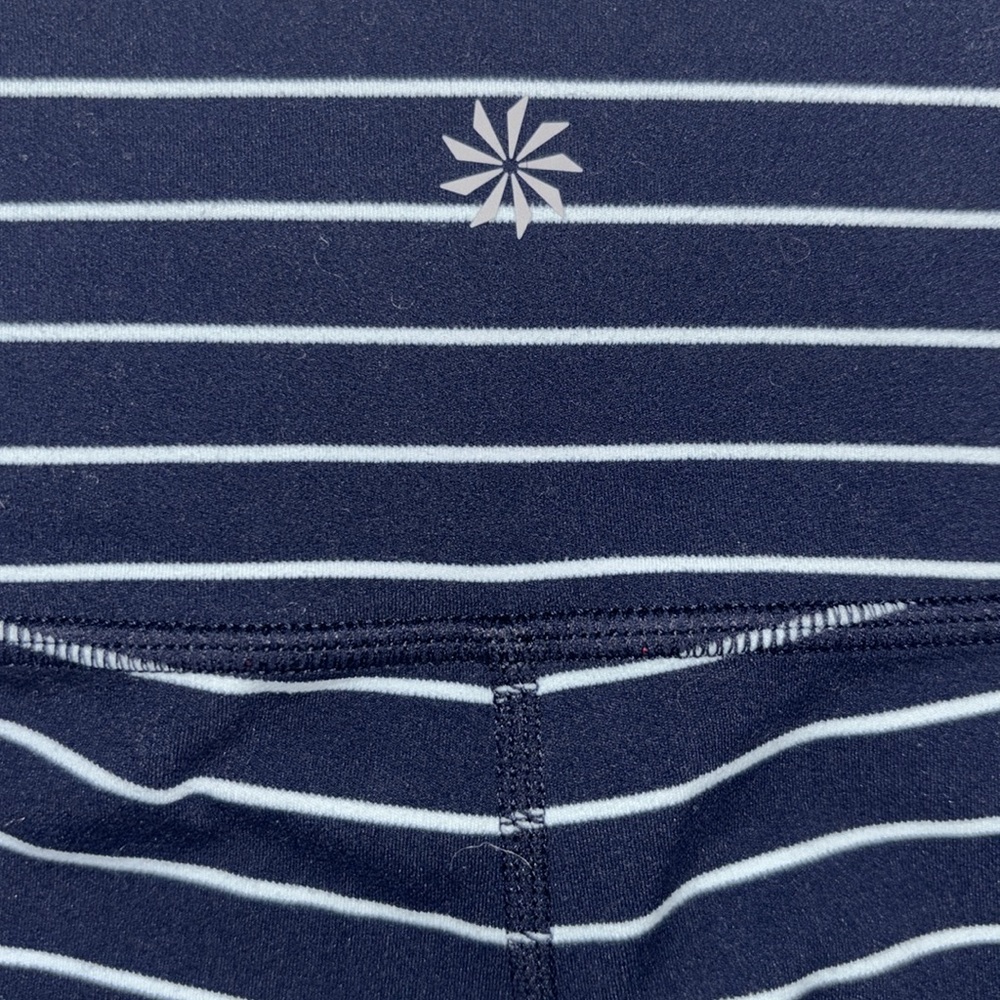 Athleta Chaturanga Yoga High Rise Cropped Striped Tights, Size S - Picture 6 of 16